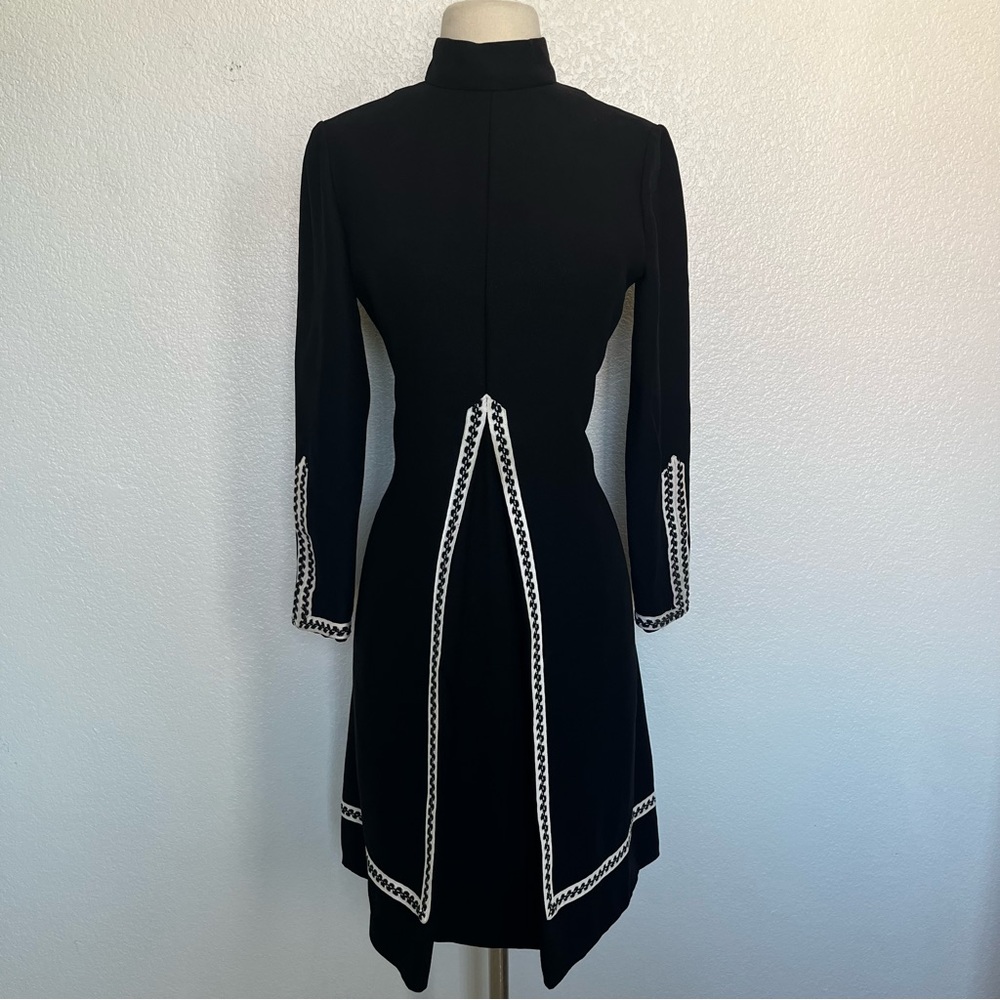 💓Oscar de la Renta Boutique Vintage 1960’s Black Pebble-Crepe Dress - Size 6💓